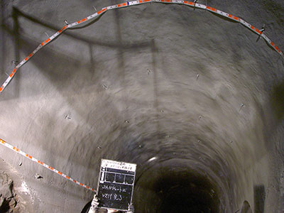 SANショット工法・トンネル補修工法（鉄道トンネル）施工後