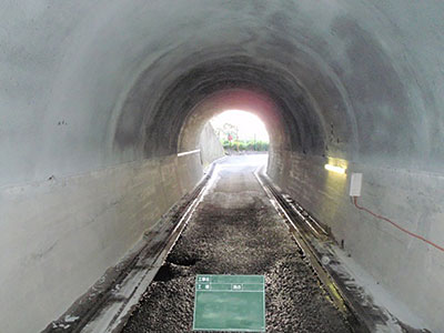 SANショット工法・トンネル補修工法（道路レンガトンネル）施工後