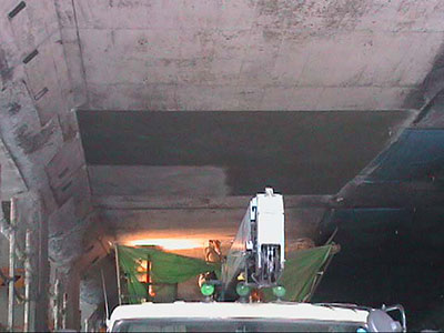 SANショット工法・トンネル補修工法（道路レンガトンネル） 施工後